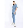 thumbnail image 2 of Banny Jeans ® Women Denim jumpsuits Short Sleeve Belted Collared Neck Button down dress, 2 of 3