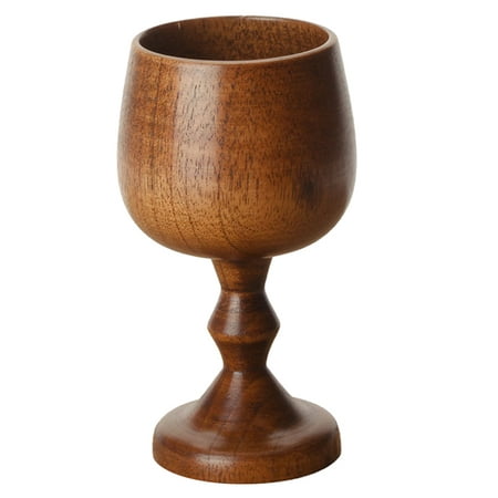 

Wine Goblet Wooden Wine Goblet Classical Wine Stem-cup Unbreakable Stemware for Home Bar Party Random Style (Brown)