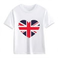 thumbnail image 4 of MKOSPLRT Union Jack Childrens Tops 2-13 Years Girls Boys Crew Neck Short Sleeve UK Flag Shirts Summer Loose Fit Tee Shirts, 4 of 4