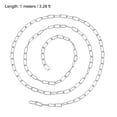 thumbnail image 3 of Unique Bargains 1 Meter 1.2mm Thick 17Lbs Load 316 Stainless Steel Zinc Plated Proof Coil Chain, 3 of 6