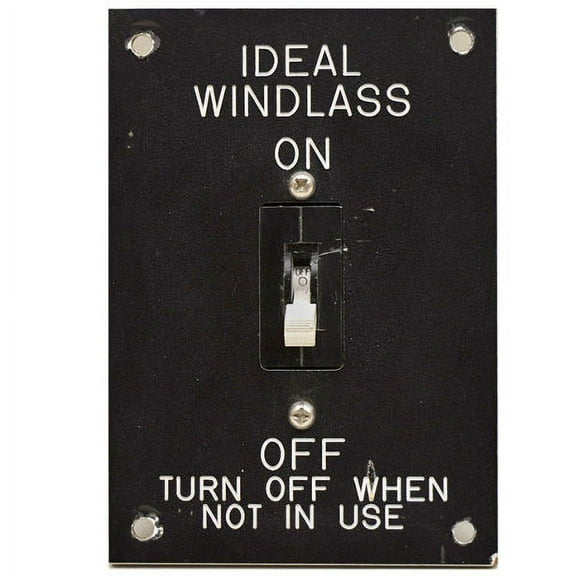 Airpax Boat Windlass Toggle Switch | Ocean Yachts Black White Aluminum
