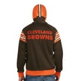 thumbnail image 2 of Men's Pro Player Brown/Orange Cleveland Browns Retro Helmet Full-Zip Hooded Track Jacket, 2 of 4