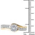 thumbnail image 4 of 3/8 Carat T.W. Diamond Two-Tone Bypass Cluster 10kt White Gold Engagement Ring, 4 of 5