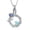 Rainbow/NavyBlue, variant on Rose Flower Circle with Crystal Heart Memory Necklace  Cremation Jewelry for Ashes Urn Necklace for Ashes of Loved One
