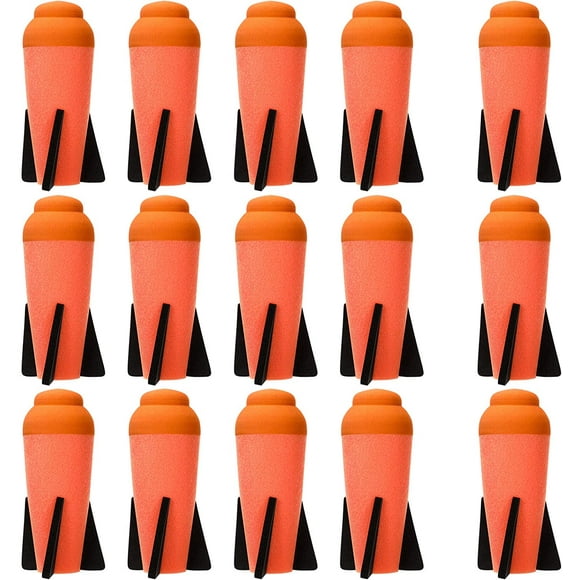 15 Pieces Mega Missile Refill Bullets Foam Compatible with Nerf Toy Gun Bullets Rockets Toys for Fires Foam Rockets Nerf Toy Guns