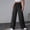 Black wide leg cargo pants for women a1, variant on Cagogo Women Wide Leg Elastic Waist Pants with Pockets Casual Solid Streetwear Loose Long Cargo Pants for Summer Beach Work Lounge, Gray 2XL
