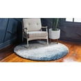 thumbnail image 3 of Rugs.com Athena Shag Collection Rug – 5' Round Blue Shag Rug Perfect For Kitchens, Dining Rooms, 3 of 9