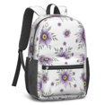 thumbnail image 2 of Pioneer Flower Floral Print Pattern 17" School Backpacks for Teens,Waterproof Oxford Fabric,S-Shape Padded Straps for School,Travel,Hiking,Camping, 2 of 6