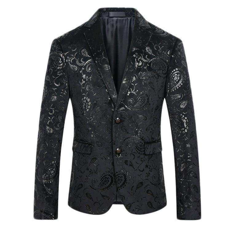 Men's dress floral suit notched lapel slim fit stylish blazer dress best sale suit