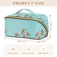 thumbnail image 4 of FORMRS Makeup Bag Travel Cosmetic Organizer for Women Fold Flat Zipper Pouch with Handle, Capybara Splash, 4 of 8
