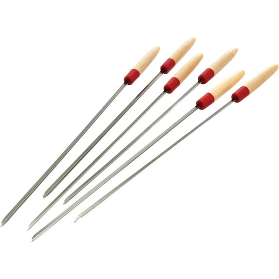Grill Pro 40538 Deluxe Skewer Set, Stainless Steel, 22"