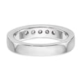 thumbnail image 5 of Solid 14K White Gold Five Stone Diamond Channel Set Wedding Band Ring Size 7.5 (.395 cttw.), 5 of 8