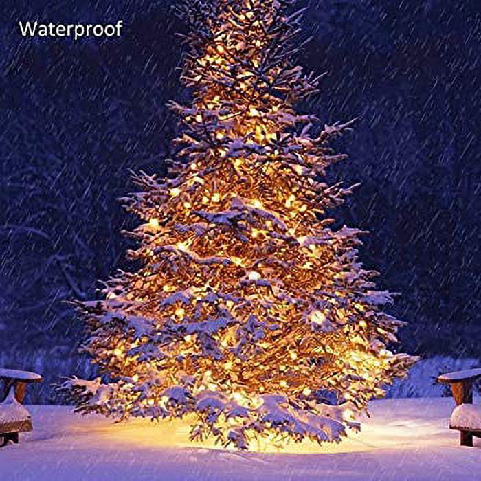 Tcamp 33ft 100LED Christmas Lights Outdoor Indoor, Battery Operated Christmas  Tree Lights with Remote Timer, 8 Modes Fairy String Lig