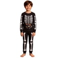thumbnail image 3 of MEZZALL Halloween Boys Girls Cartoon Print Pajama Sets O-Neck Long Sleeve T-Shirts And Pants Soft Sleepwear For Kids Home Loungewear 2 Piece Nightwear, 3 of 5
