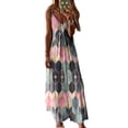 thumbnail image 1 of LilyLLL Womens Summer Beach Kaftan Long Dress Printed Sling Cami Dresses, 1 of 2