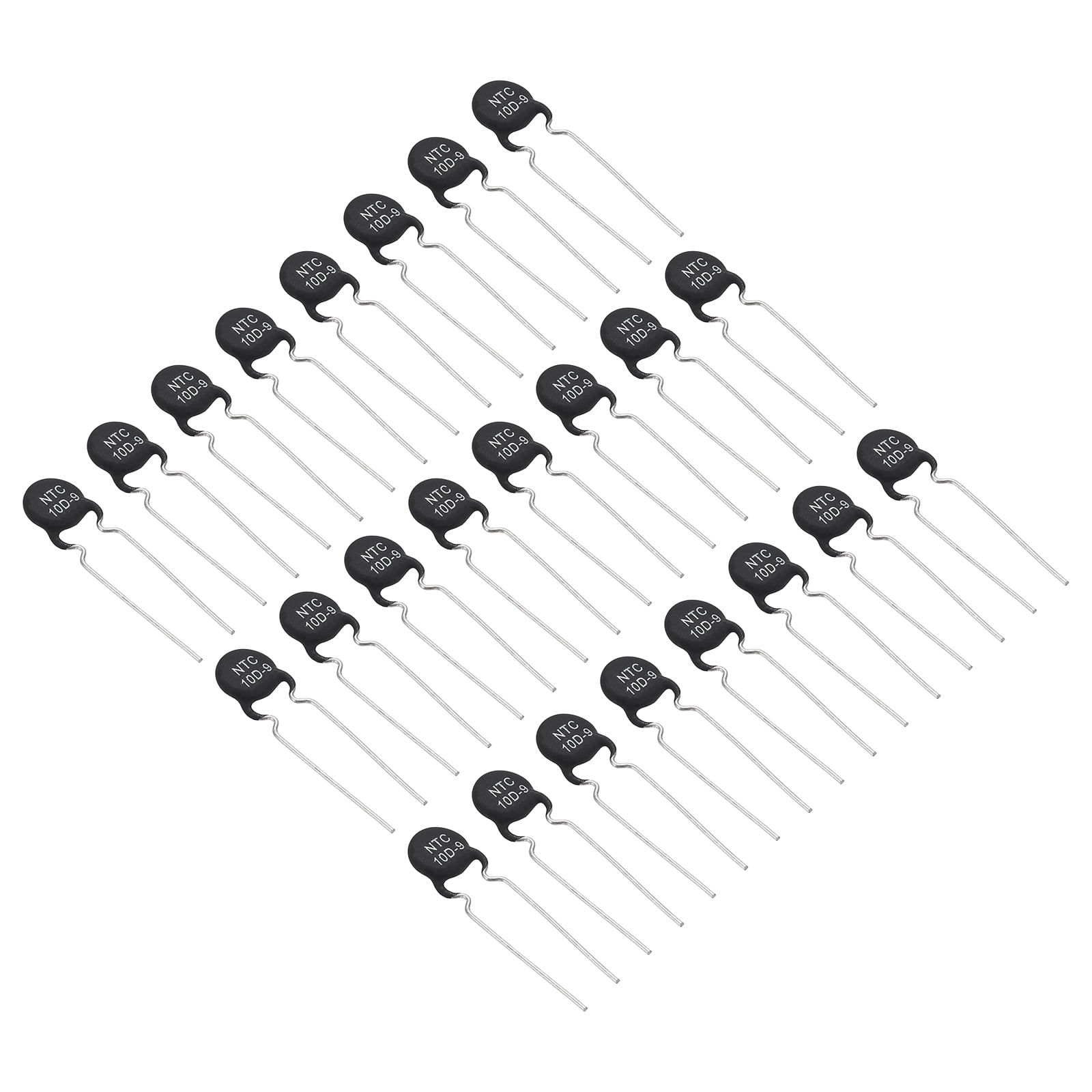 Uxcell NTC Thermistors Resistors 24Pcs 10 Ohm NTC10D-9 High Sensitivity Inrush Current Limiter Negative Temperature Coefficient Thermistor Temperature Sensor for Measuring Temperature