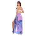 thumbnail image 3 of FORMRS Womens Long Sarong Beach Wrap Semi-Sheer Bikini Skirt Bathing Swimsuit Cover Up, Cat Walking in Street, 3 of 7