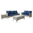 thumbnail image 1 of CorLiving Parkview Wide Rattan Wicker Sofa and Loveseat Patio Set, 1 of 9