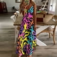 thumbnail image 4 of Vibrant Colorful Animal Print Sleeveless Dress Dresses Women Summer Women's Summer Clothing, 4 of 9