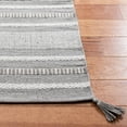 thumbnail image 3 of SAFAVIEH Montauk Ben Striped Cotton Area Rug, Grey/Ivory, 4' x 6', 3 of 8
