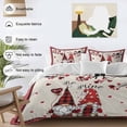 thumbnail image 4 of Valentine's Day Bedding 3 Piece Duvet Cover Set California King, Rustic Red Gnomes Love Birds Trees Plaid Soft Microfiber Comforter Cover with Zipper Closure & Pillowcases, FadeResistant Quilt Cover, 4 of 9