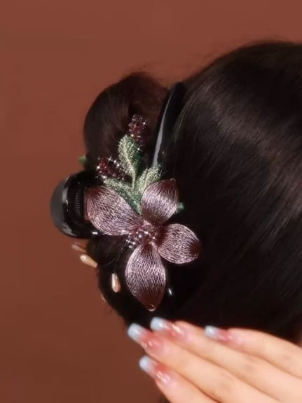 Handcrafted Flower Hair Clip - Elegant Design for Daily Wear, Work, and Dates