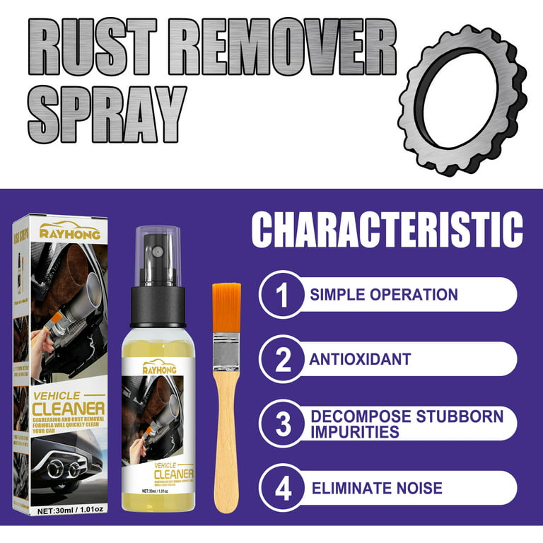 NUOKOU Rust Remover for Metal, Multi-Functional Wheel Hub Renewal Agent,  RUST Renewal Agent, Quickly Clean Car Rust Stains, Rust Protection Spray  for