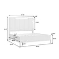 thumbnail image 5 of Pemberly Row Cal King Fabric Upholstered Panel Bed in Natural, 5 of 9