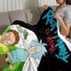 thumbnail image 3 of Rick y Morty: El Anime anti-pilling, suave, ligera, esponjosa y acogedora de lujo para hogar y cocina – Perfecta para niños y adultos,120X150cm, 3 of 6