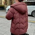thumbnail image 6 of Pounoo Women's Puffer Hooded Jackets Lightweight Quilted Jacket Casual Trendy Warm Down Long Sleeve Coats with Pockets Gift, 6 of 9