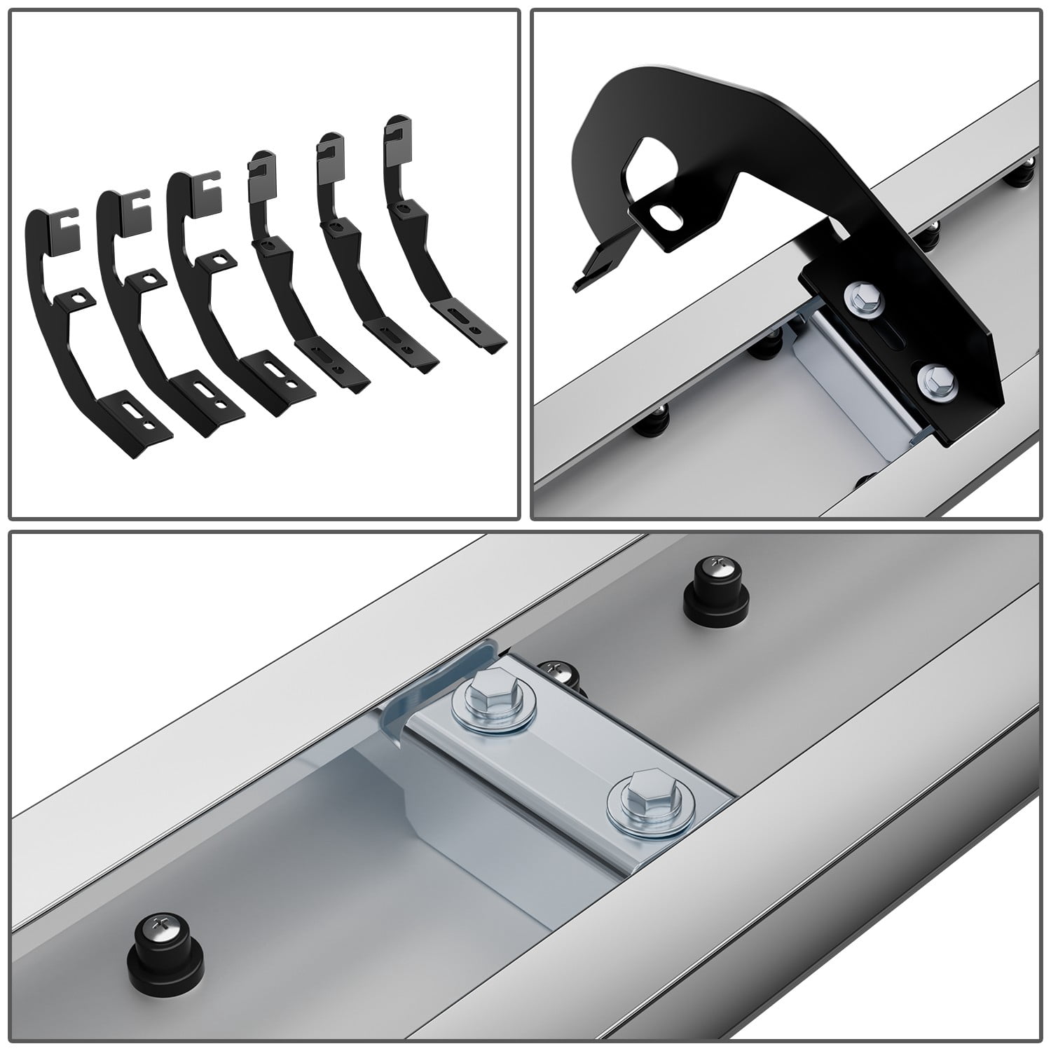 DNA Motoring For 19-25 Silverado Sierra 1500 Double Cab 6.75" Step Nerf Bar Running Boards