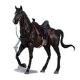 thumbnail image 2 of Figura de caballo modelo caballo estatuilla decoración del hogar colección muñeca juguetes regalos adorno negro, 2 of 9