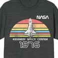 thumbnail image 2 of NASA Colorful Semi Circle Art Juniors Anthra Melange T-shirt-3XL, 2 of 7