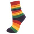 thumbnail image 1 of Dark Rainbow Slouch Socks (Adult Medium) - Midweight, 1 of 2