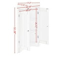 thumbnail image 6 of Small Corner Cabinet, Wood Corner Table with 2 Doors and Adjustable Shelves, Bathroom Storage Organizer, Floor Pantry Cabinet for Living Room, Kitchen, 6 of 9