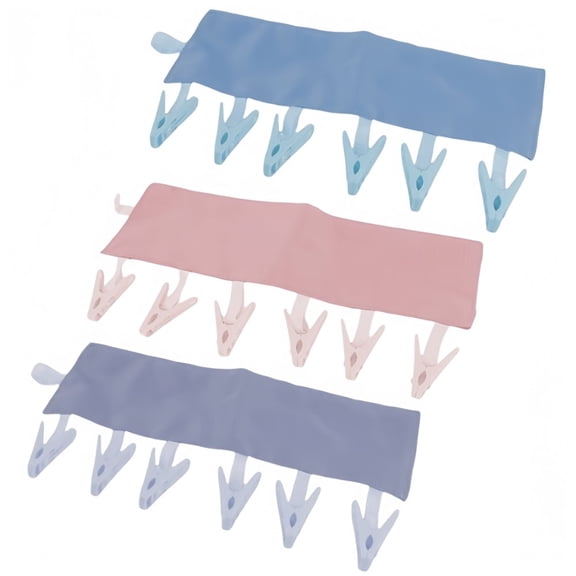 3Pcs Portable Foldable Hanger with Clips, Cruise Accessory for Underwear Socks Towel Storage
