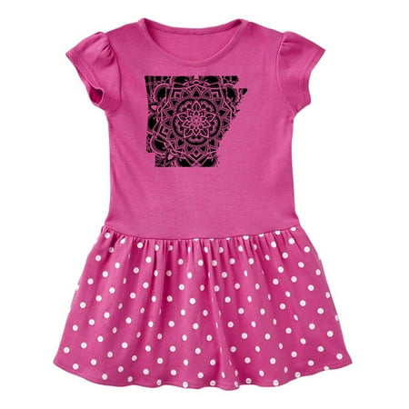 

Inktastic Arkansas Silhouette Mandala Gift Toddler Girl Dress