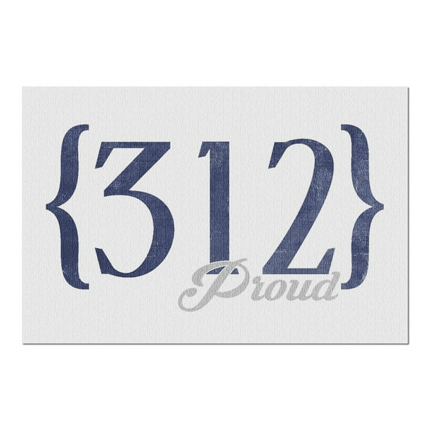 Chicago Illinois 312 Area Code Blue x30 Premium 1000 Piece Jigsaw Puzzle Made In Usa Walmart Com Walmart Com