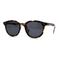 thumbnail image 1 of Hipster Round Horn Rim Inset Lens Thin Plastic Sunglasses Tortoise Black, 1 of 4