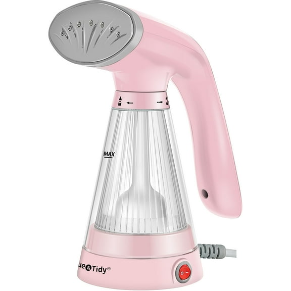 True & Tidy Steam Handheld Garment Steamer, 135ml Water Tank, Pink