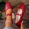 thumbnail image 4 of HAJWOH Womens Mary Jane Shoes 2026 New Slip on Dressy Ballet Flats Shoes for Women Non-Slip Fashion Shoes for Casual Formal Work School Office Walking Red 41, 4 of 4