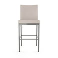 thumbnail image 2 of Amisco Perry Plus 30 In. Bar Stool - Cream Faux Leather / Metallic Grey Metal, 2 of 9