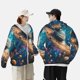 thumbnail image 4 of Balery Colorful Planet Universe Sudadera ligera de manga larga con capucha y protección solar UPF 50+ para hombre y mujer, ideal para pesca y running-Medium, 4 of 7