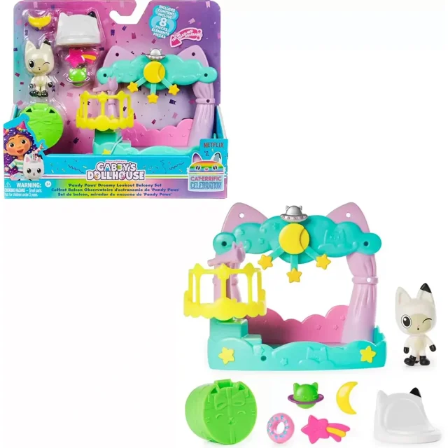Casa de muñecas de Gabby, juego de cocina Cakey para niños, modelo de autobús de fiesta de celebración de Gabby Girl y Kico The Kittycorn, juguete de regalo para niños