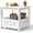 White, variant on SENYUM Upgrade Outdoor Side Table with Storage, 15.6" Square Resin Patio End Table, Weatherproof Rustproof Balcony Backyard Poolside Small Table