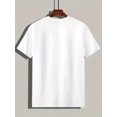 thumbnail image 2 of Men's Modern Geometric Triangle Pattern T-Shirt - White & Black Contrast Casual Crewneck Tee - Breathable Everyday Summer Shirt For Office Outings - Machine Washable Adult Men's Top, 2 of 6
