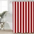thumbnail image 6 of Shower Curtains Red Stripes Bath Curtain Vertical Striped Waterproof Bathroom Shower Curtain Set with Hooks Decoration 36 x 72 Inches, 6 of 7