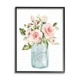 thumbnail image 2 of Stupell Industries Pink Rose Blooms Country Vase Patterned Script Graphic Art Black Framed Art Print Wall Art, Design by Lettered and Lined, 2 of 5