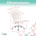 thumbnail image 3 of Critter Sitters Emmy 15.5 in Task Chair with Adjustable Height & Swivel, 220 lb. Capacity, White, 3 of 9