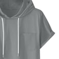 thumbnail image 7 of Yaoyar Men Short Sleeve Hoodies Summer Casual Athletic Tops Breathable Sweatshirts Hooded Pullover Tops Activewear, 7 of 7